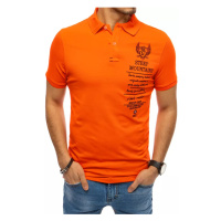 D Street Pánské polo tričko s výšivkou Anastasiya oranžová Oranžová