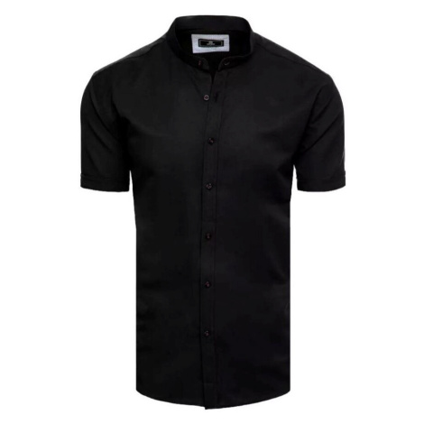 D Street Pánská košile s krátkým rukávem Raktik černá Černá