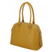 Módní dámská kožená kabelka žlutá - ItalY Salva žlutá