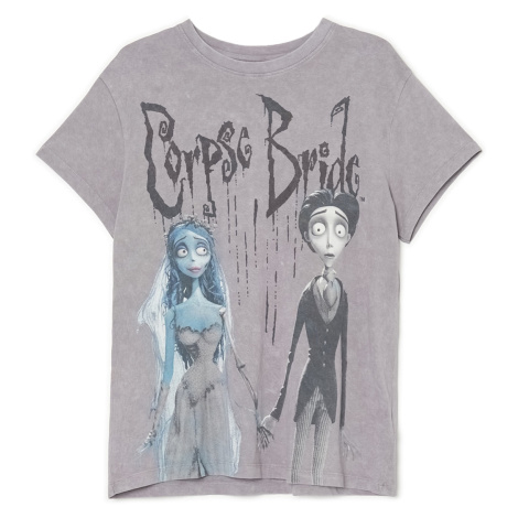 Cropp - Tričko s potiskem Corpse Bride - Světle šedá