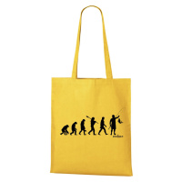 DOBRÝ TRIKO Bavlněná taška s potiskem Evoluce rybáře Barva: Žlutá