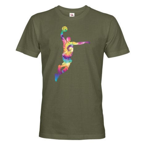Pánské tričko s potiskem basketbalistu - skvělý dárek pro milovníky basketbalu BezvaTriko