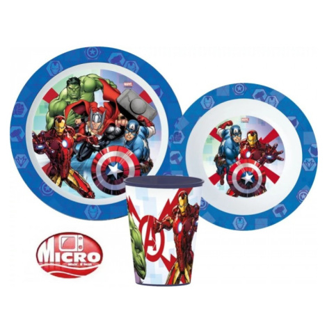 Sada plastového nádobí Marvel Avengers s kelímkem