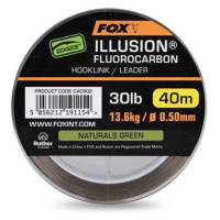 Fox Fluorocarbon Edges Illusion Hooklink/Leader Naturals Green 40m Nosnost: 13,6kg, Průměr: 0,50