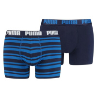 Puma HERITAGE STRIPE BOXER 2P Pánské boxerky, tmavě modrá, velikost