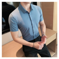 Hedvábná košile z elastického nemačkavého materiálu