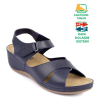 Capone Outfitters Capone Z6312 Womens Navy Comfort Anatomic Sandals