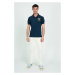 Polokošile la martina man polo s/s piquet stretch modrá