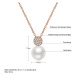 Victoria Filippi Náhrdelník Swarovski Elements s perlou Gioaccino NH0246 Bílá/čirá 40 cm + 5 cm 