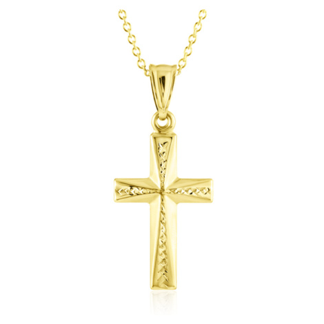 GEMMAX Jewelry Zlatý řetízek s křížkem GUSYN-36751-25831