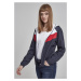 Ladies 3-Tone Windbreaker - navy/white/fire red