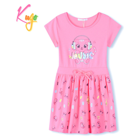 Dívčí šaty - KUGO MS1744, světle růžová Barva: Růžová