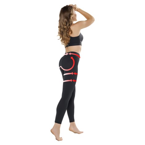 Legíny gWINNER Push-Up Leggins Anti Cellulite Barva: Černá