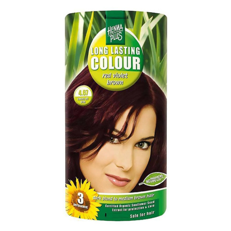 HENNA PLUS Přírodní barva na vlasy 4.67 Červeně fialově hnědá 100 ml HennaPlus