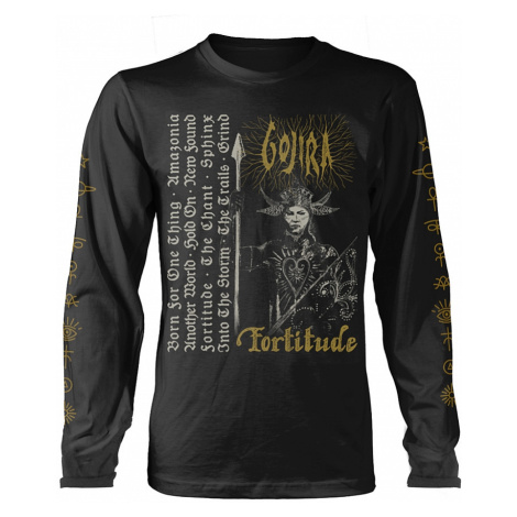 Gojira tričko dlouhý rukáv, Fortitude Tracklist Black, pánské PLASTIC HEAD