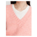 Světle růžová dámská svetrová vesta Trendyol