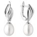 Gaura Pearls Stříbrné náušnice s bílou řiční perlou Juliana, stříbro 925/1000 SK20465EL/W Bílá