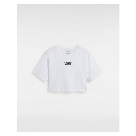VANS Flying V Crew Crop T-shirt Women White, Size
