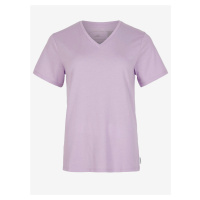 Světle fialové dámské basic tričko s véčkovým výstřihem O'Neill ESSENTIALS V-NECK T-SHIRT