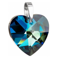 Stříbrný přívěsek s krystaly Swarovski modré srdce 34002.5