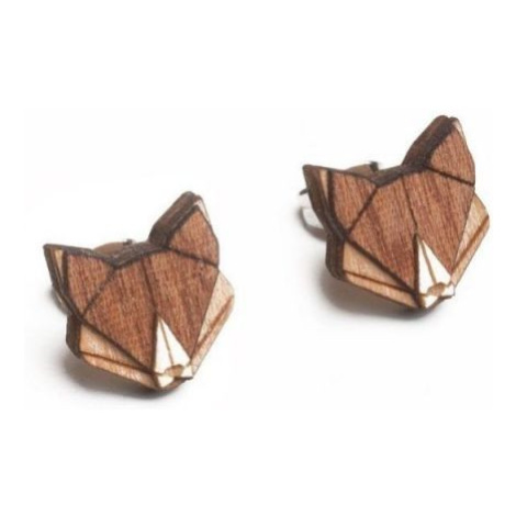 Dřevěné náušnice Fox Earrings BeWooden | Modio.cz