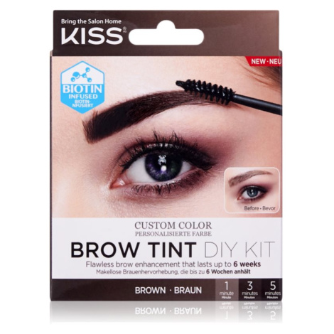 KISS Brow Tint DIY Kit barva na obočí odstín Brown 20 ml
