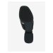 Černé dámské kožené pantofle na nízkém podpatku Caprice