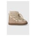 Kožené sněhule Inuikii Curly Rock Wedge béžová barva, 75103-076