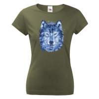 Dámské tričko s potiskem vlka - dárek pro milovníky vlka