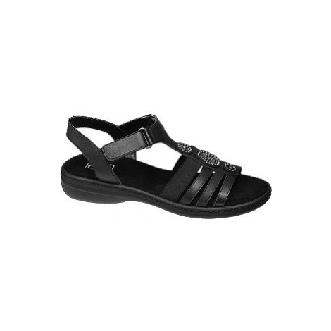 Černé komfortní sandály Easy Street