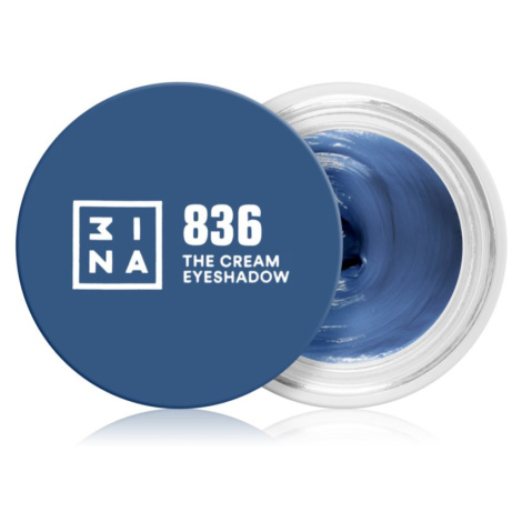 3INA The 24H Cream Eyeshadow krémové oční stíny odstín 836 Dark blue 3 ml