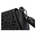 Dámská kožená crossbody taška s výraznou květinovou klopou Aldo, černá