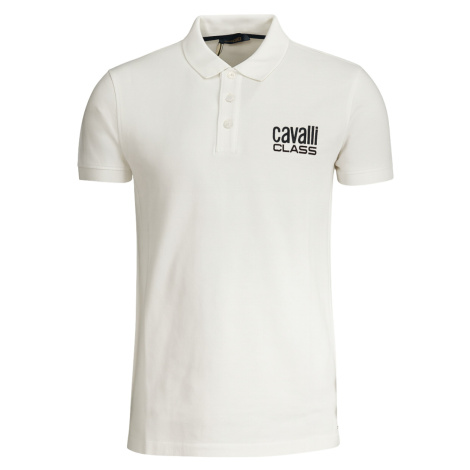 CAVALLI CLASS Carlo White polo tričko Roberto Cavalli