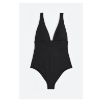 H & M - Tvarující jednodílné plavky - černá