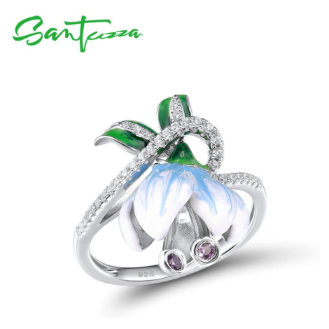 Stříbrný prsten s propletením jemná květina FanTurra