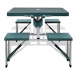 Skládací kempingový set stůl a 4 stoličky, hliník, extra lehký, zelený