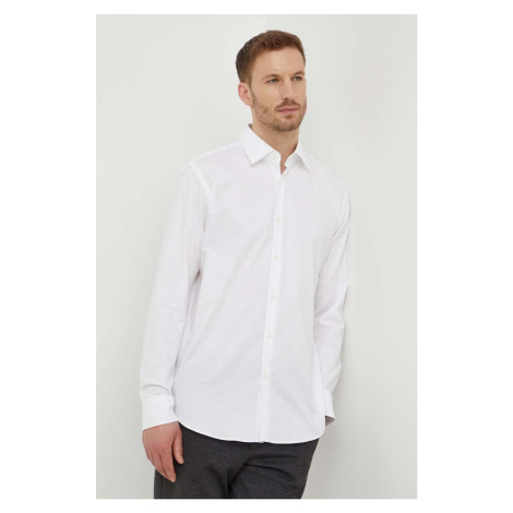 Košile BOSS pánská, bílá barva, regular, s klasickým límcem, 50508772 Hugo Boss