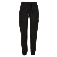 Ladies High Waist Cargo Jogging Pants - black