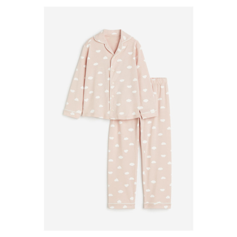 H & M - Vzorované žerzejové pyžamo - růžová H&M