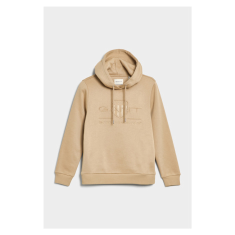 MIKINA GANT REG TONAL SHIELD HOODIE hnědá