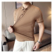 Elastické pánské polo pohodlné tričko s límečkem
