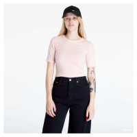 CALVIN KLEIN JEANS Badge Slim Rib Short T-Shirt Pink