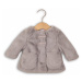 Kabátek kojenecký chlupatý s bavlněnou podšívkou, Minoti, EYELASH 2, šedá - | 18-24m