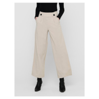 Krémové dámské široké kalhoty JDY Geggo - Dámské