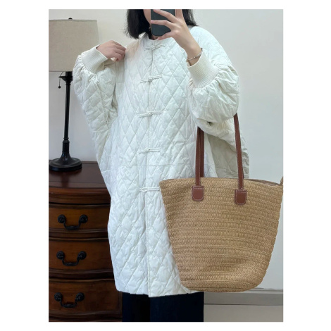 Dlouhá dámská péřová bunda s kapucí