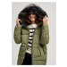 Zimní dámský kabát Moodo Z-KU-4214 - olivový