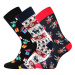 Dámské, pánské ponožky Boma - Vánoce, mix C: dárky, zimní vzory, sobíci Barva: Mix barev