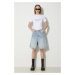 Džínové šortky VETEMENTS Denim Shorts dámské, hladké, high waist, UE64SS200N