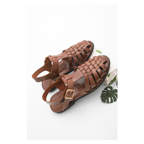 Dámské sandály Marjin z pravé kůže s lehkou EVA podrážkou pro každodenní nošení, model Kesva, ba