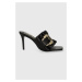 Pantofle Versace Jeans Couture Emily dámské, černá barva, na podpatku, 76VA3S70 71570 899